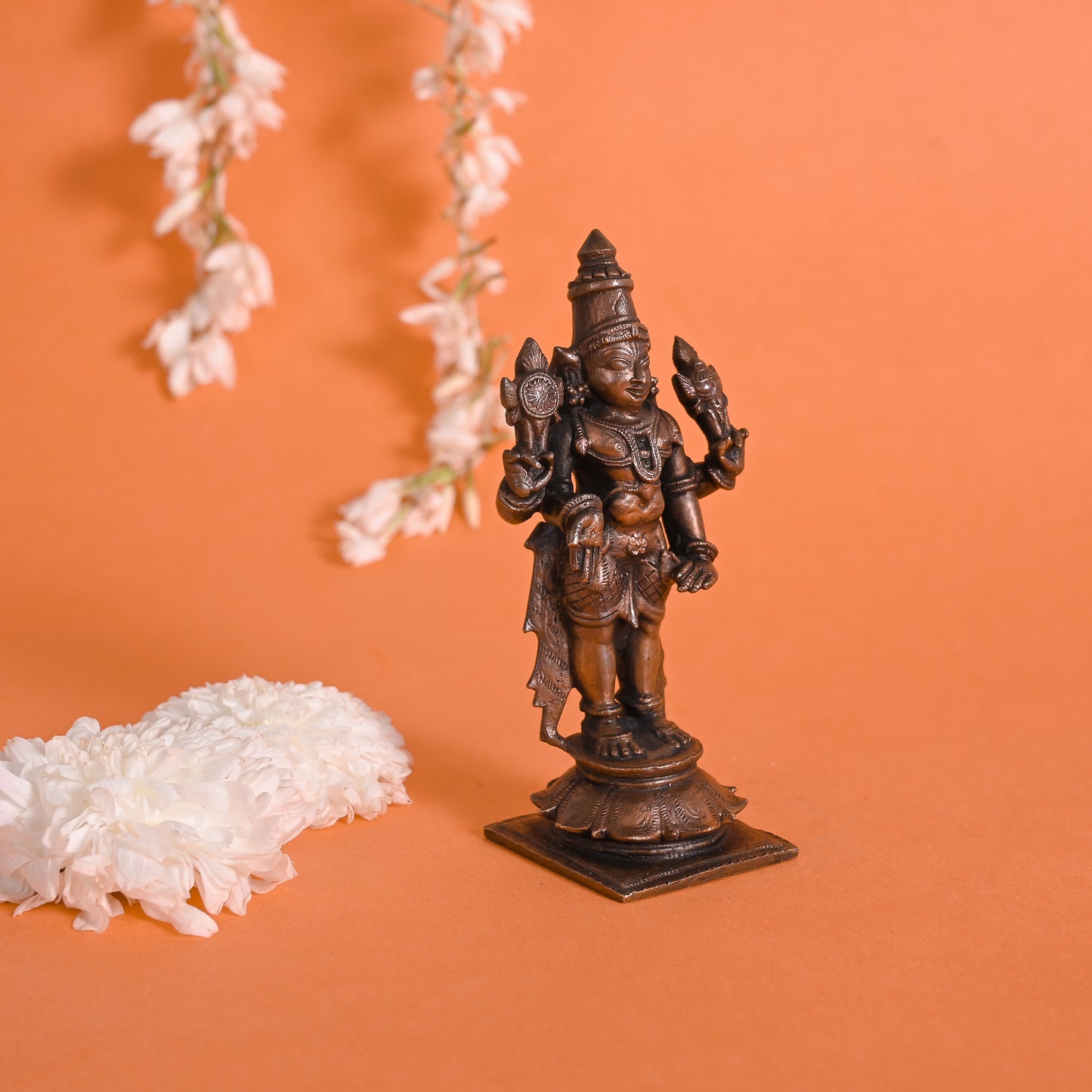 Copper Standing Vishnu (5" )