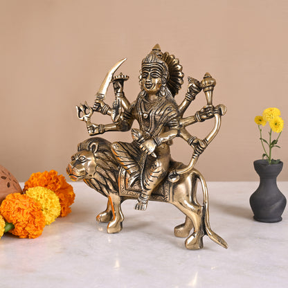 Brass Durga Murti (8")