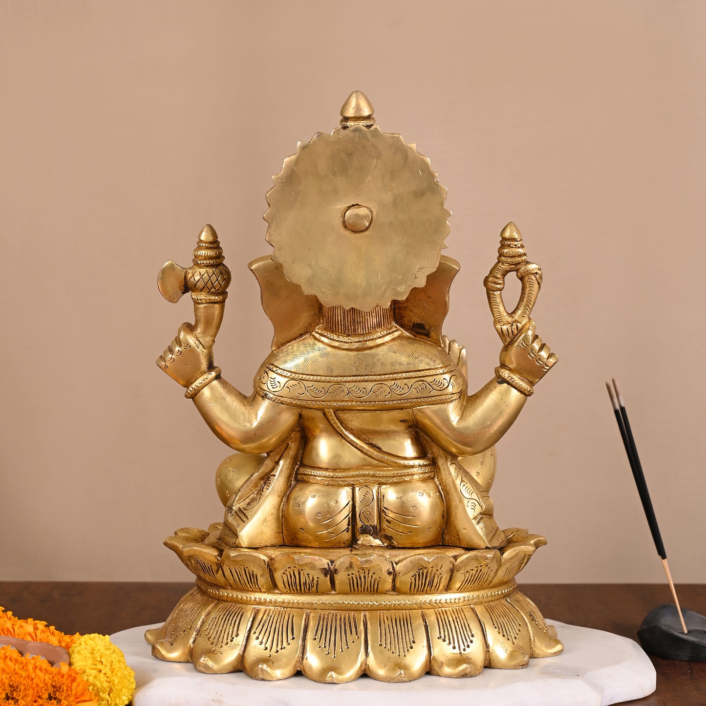 Brass Pooja Ganesh Idol (11.5")
