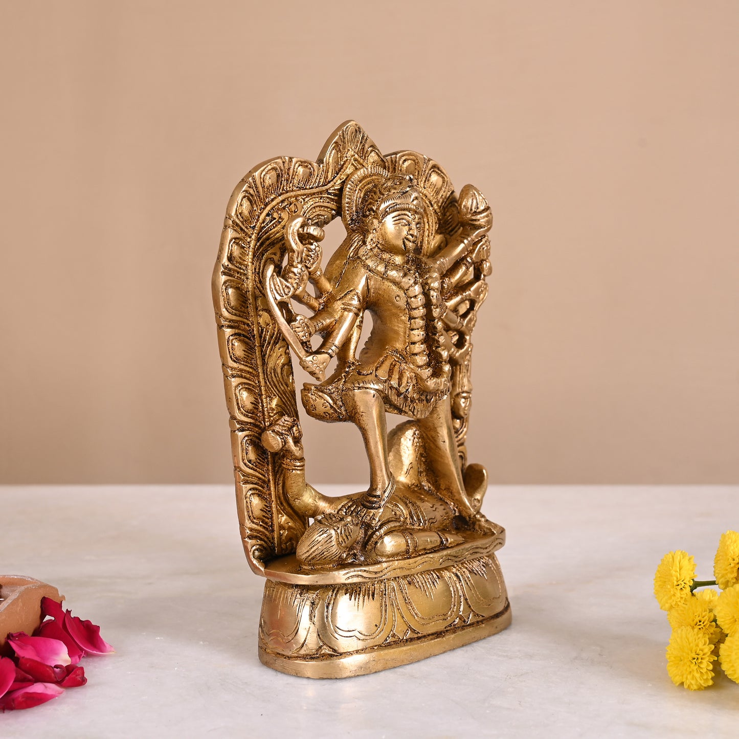 Brass Godess Kali Idol (6.5")