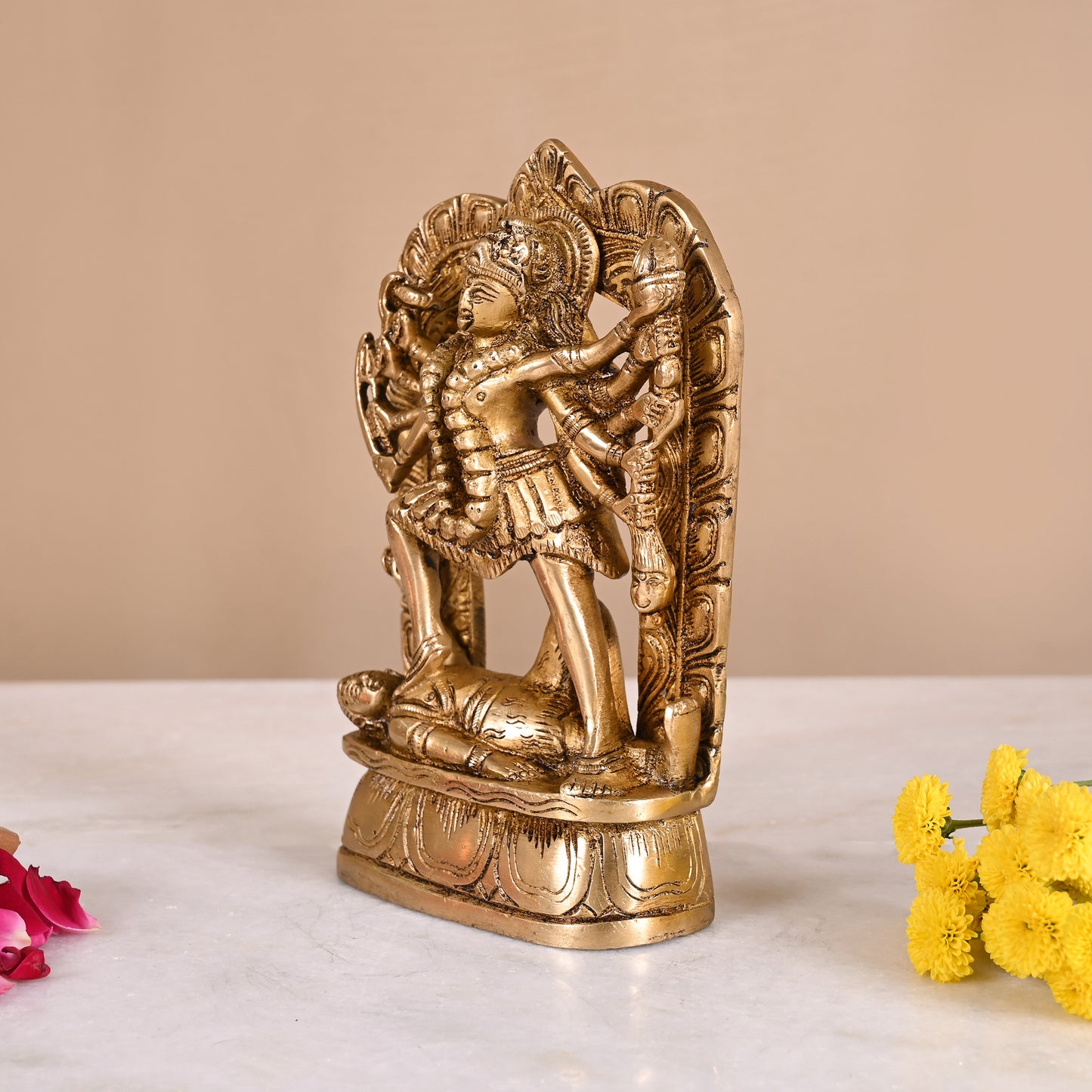 Brass Godess Kali Idol (6.5")