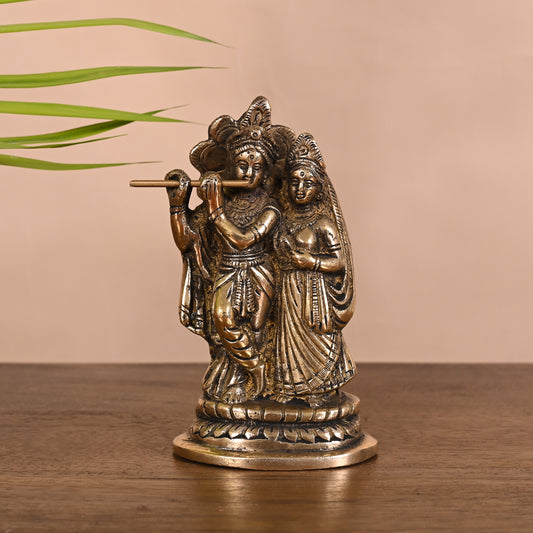 Brass Radha Krishna Idol ( 5.5" )