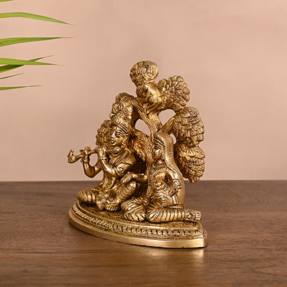 Brass Radha Krishna Murti (5.5")