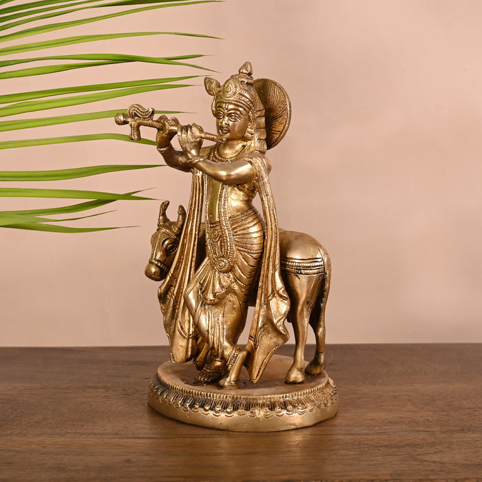 Handcrafted Brass Krishna Idol