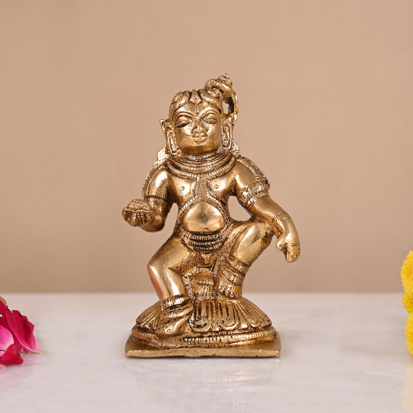 Brass Bal Krishna (4")