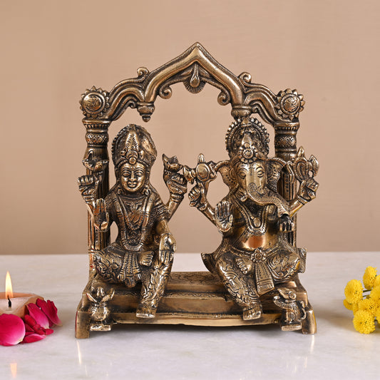 Lakshmi ganesh idol (9")