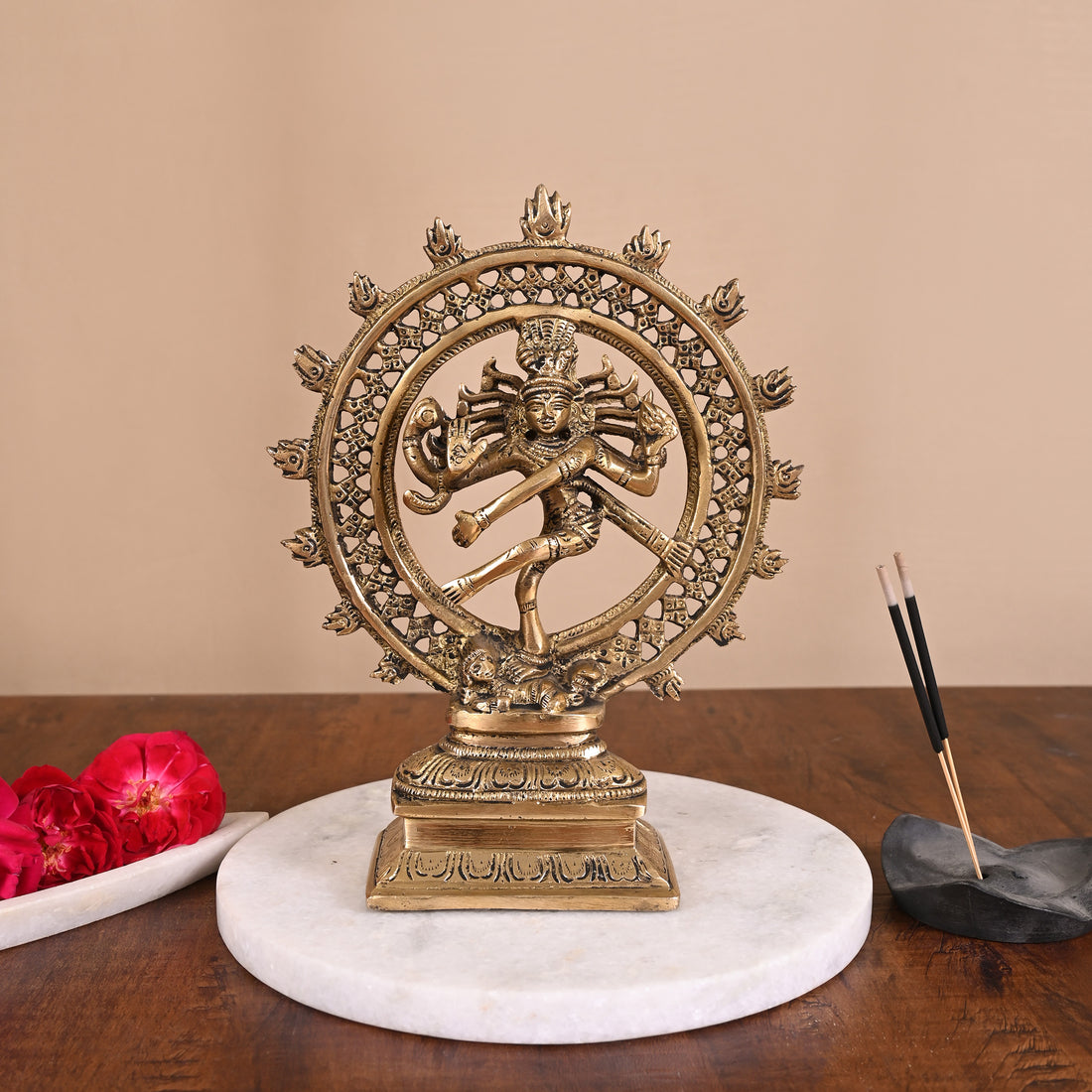 Brass Natraj shiv murti online (8")