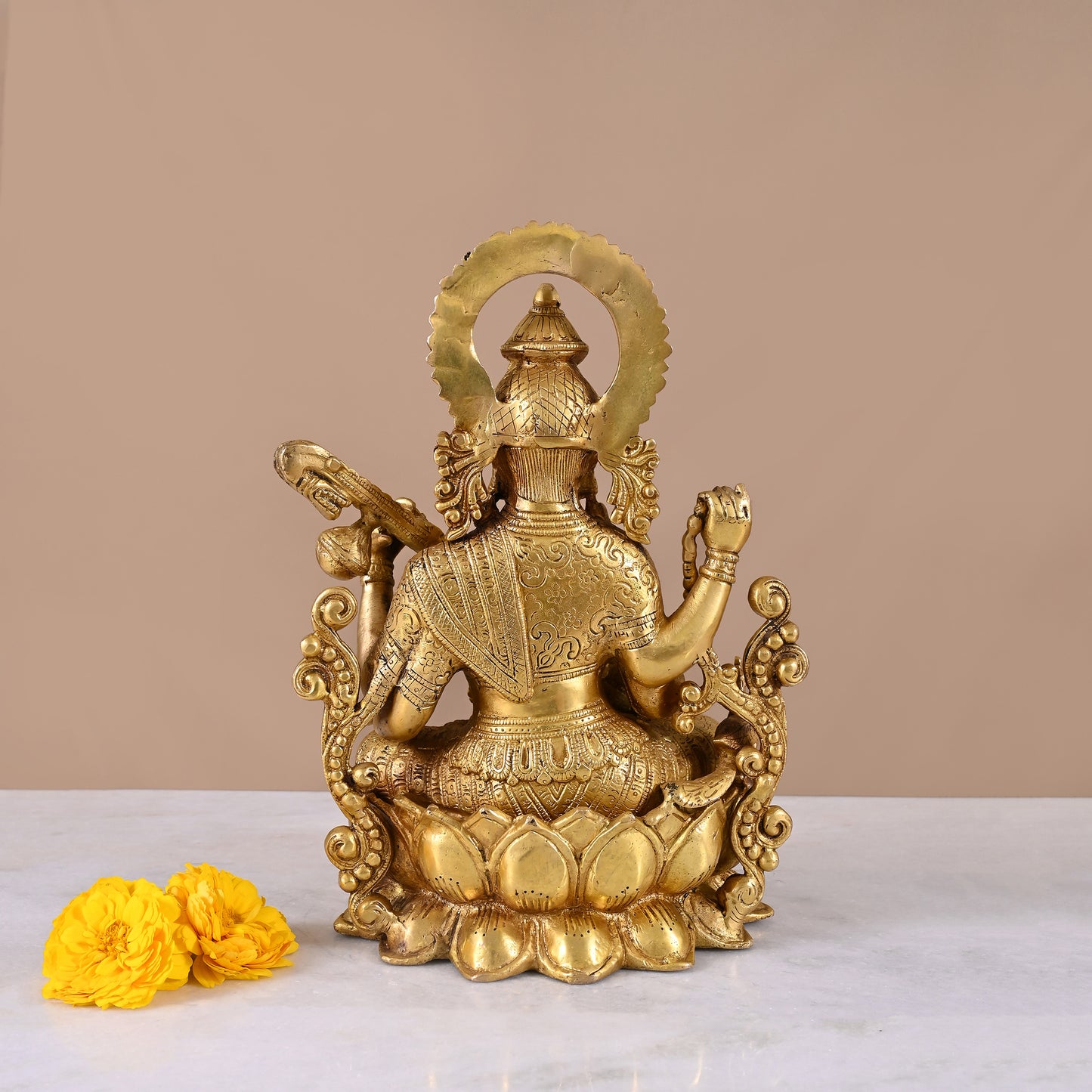 Brass Goddess Saraswati Idol ( 12" )