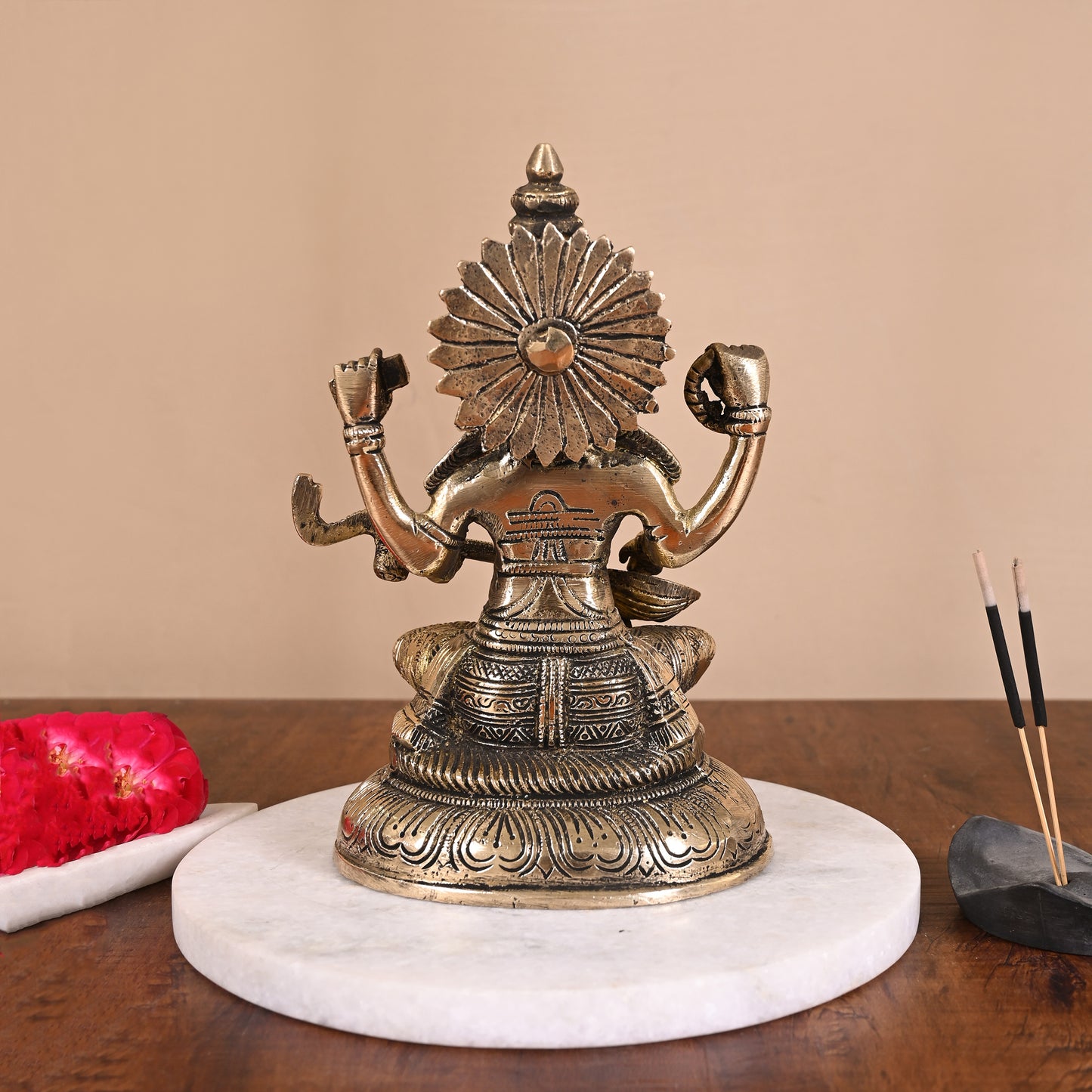 Brass Goddess Saraswati Idol ( 7.5" )