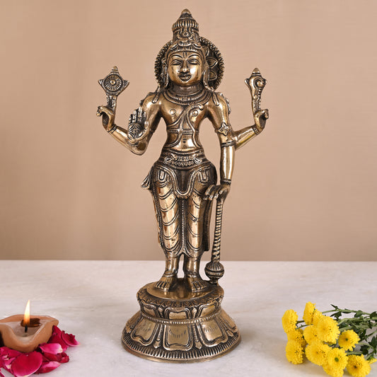 Brass Vishnu Idol ( 12" )