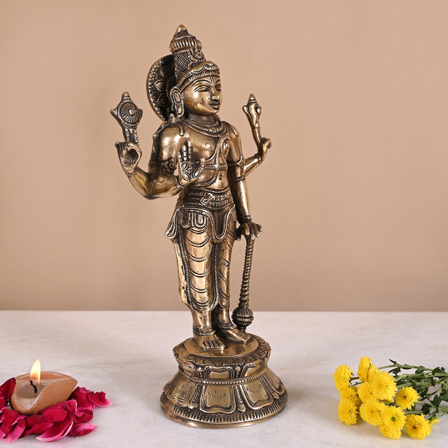 Brass Vishnu Idol ( 12" )
