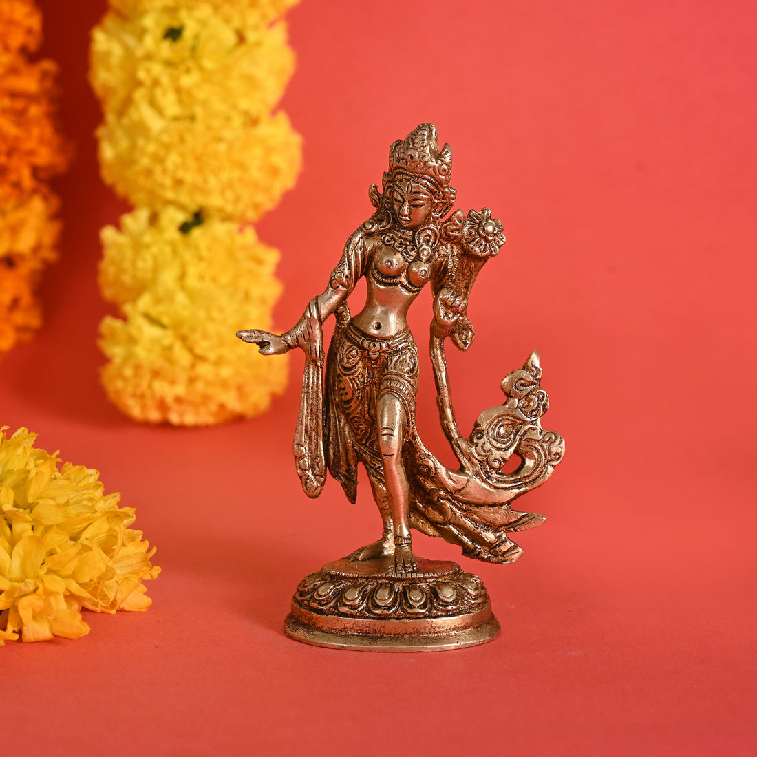 Brass Godess Tara ( 5" )