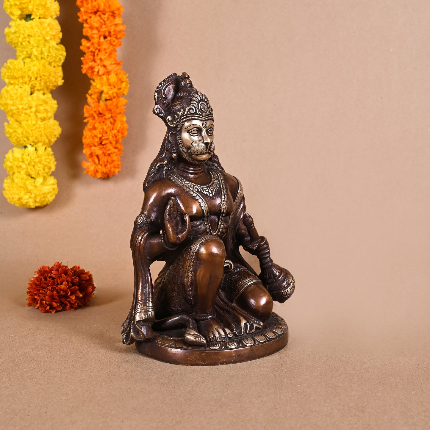 Brass Hanuman Idol ( 9")