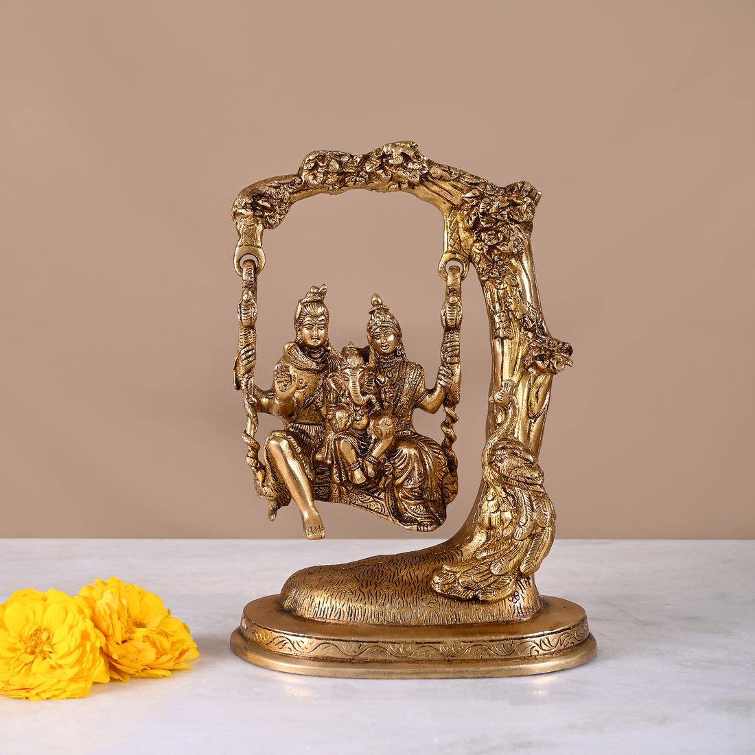 Shiv Parvati Brass Idol