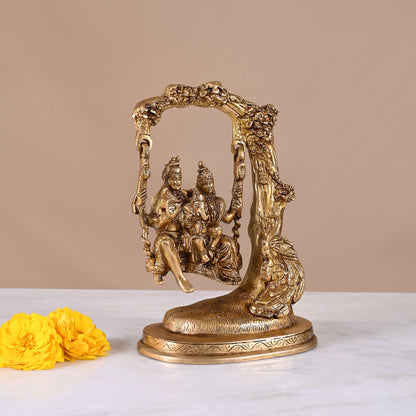Shiv Parvati Brass Idol