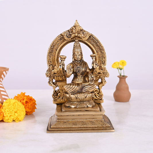 Brass Lakshmi Statue (7")