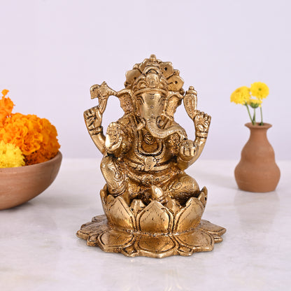 Brass Ganesha Statue (5")
