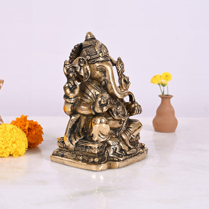 Brass Ganapathi Vigraham (6")