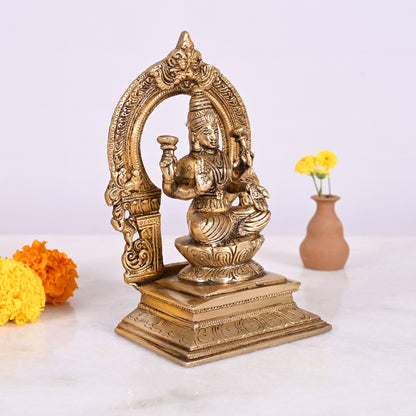 Brass Lakshmi Statue (7")
